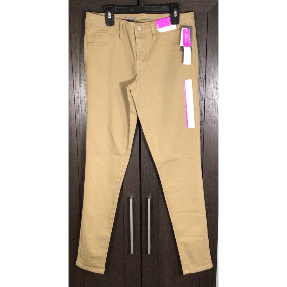 Mossimo Mid Rise Jeggings Khaki Tan Skinny Pants Size 4 30 Inseam NWT